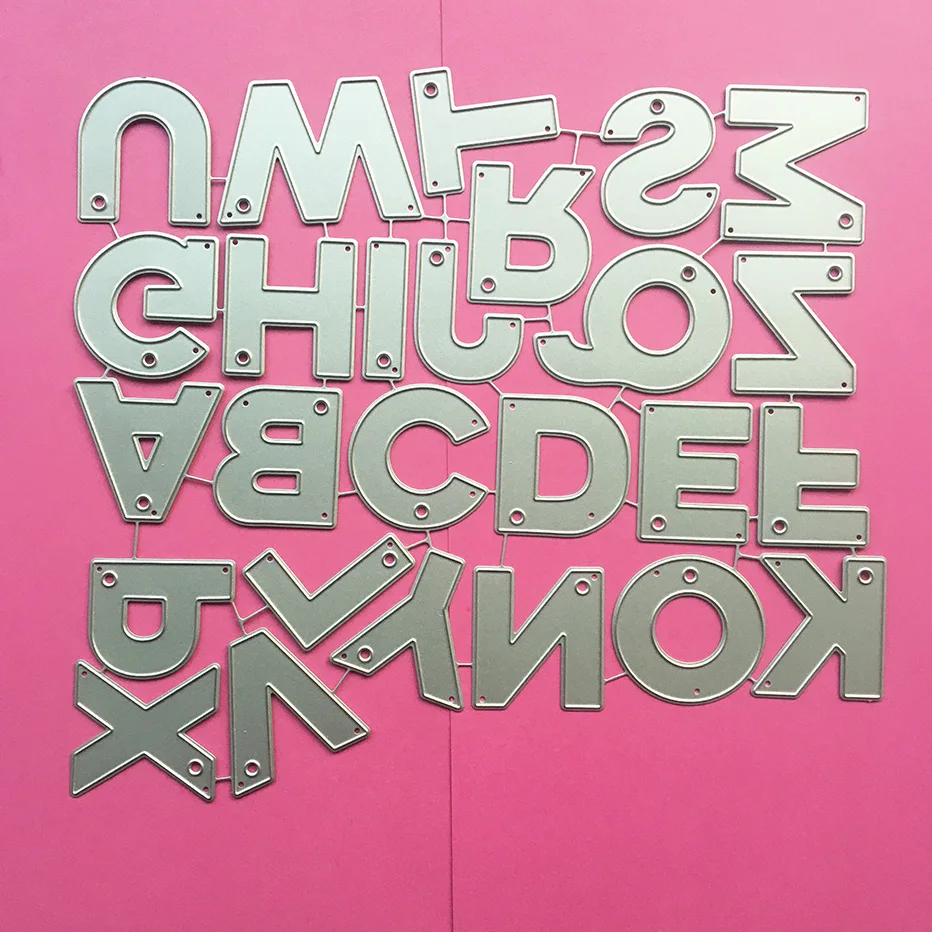 3.7CM height English Alphabet letters Scrapbooking Cutting Dies clearance hot sale DIY Paper gift Card Making metal craft