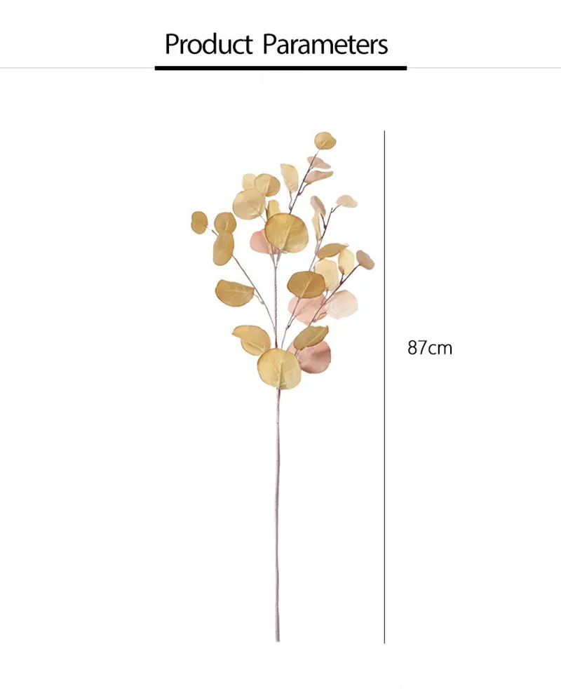 Künstliche Pflanzen mit Langen Stielen, Eukalyptus-Blätter, Geldblatt-Wanddekoration, Hochzeits-Requisiten, Heim-Deko für Vasen, Tische, DIY-Geschenke – Detail 6