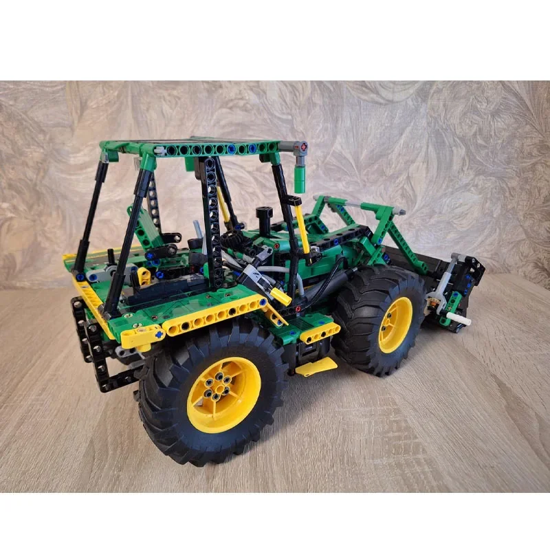 MOC-154575 시티 클래식 백호 로더 빌딩 블록 모델, 1357개 부품, 소년 어린이 생일 및 크리스마스 장난감 선물