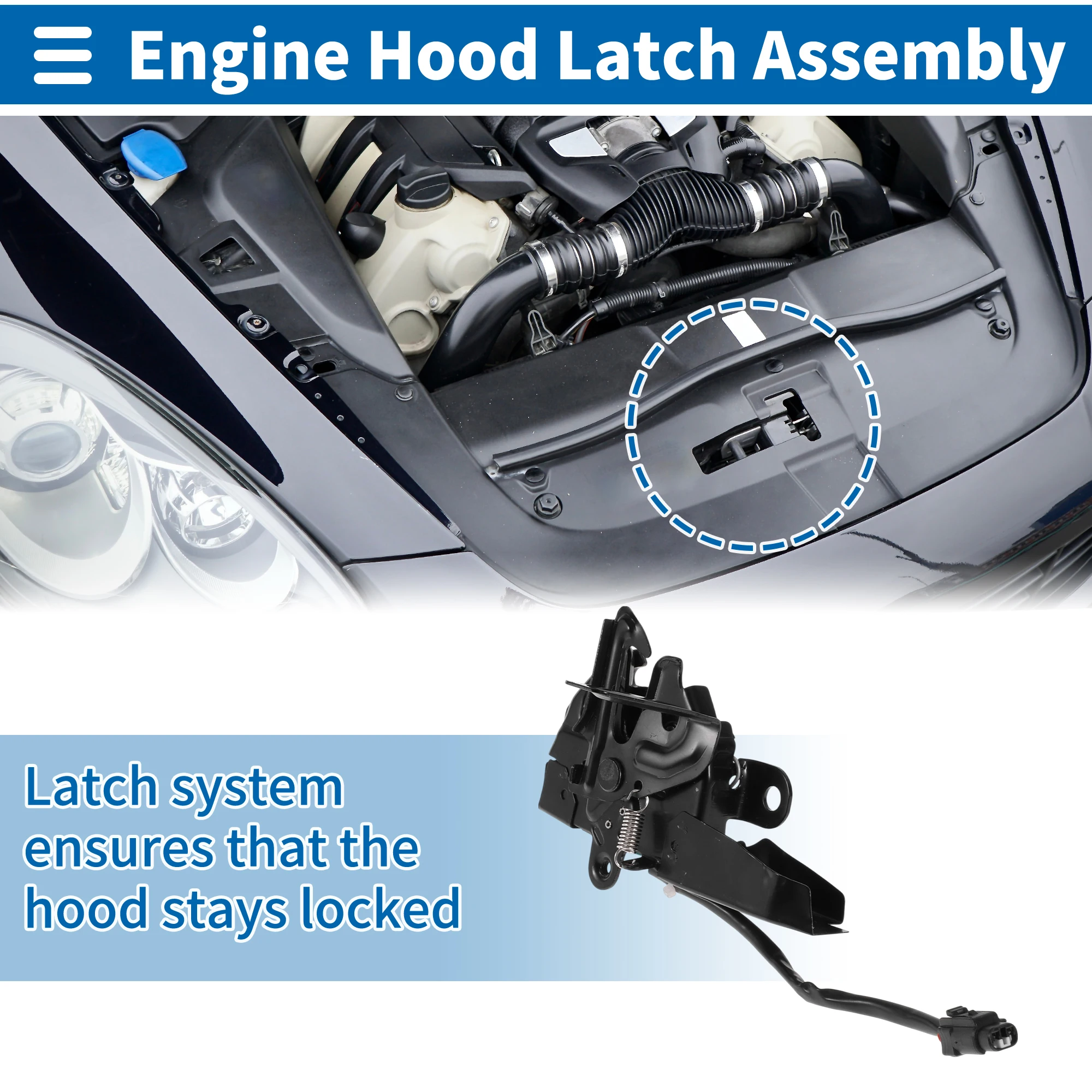 

Защелка капота UXCELL в сборе для Toyota Venza 2009-2016 No 535100T010 1 шт.