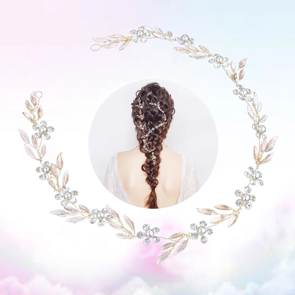 

Листовая лоза с кристаллами, свадебная повязка на голову, свадебный шиньон для женщин и девочек, элегантное украшение для выпускного вечера, золото