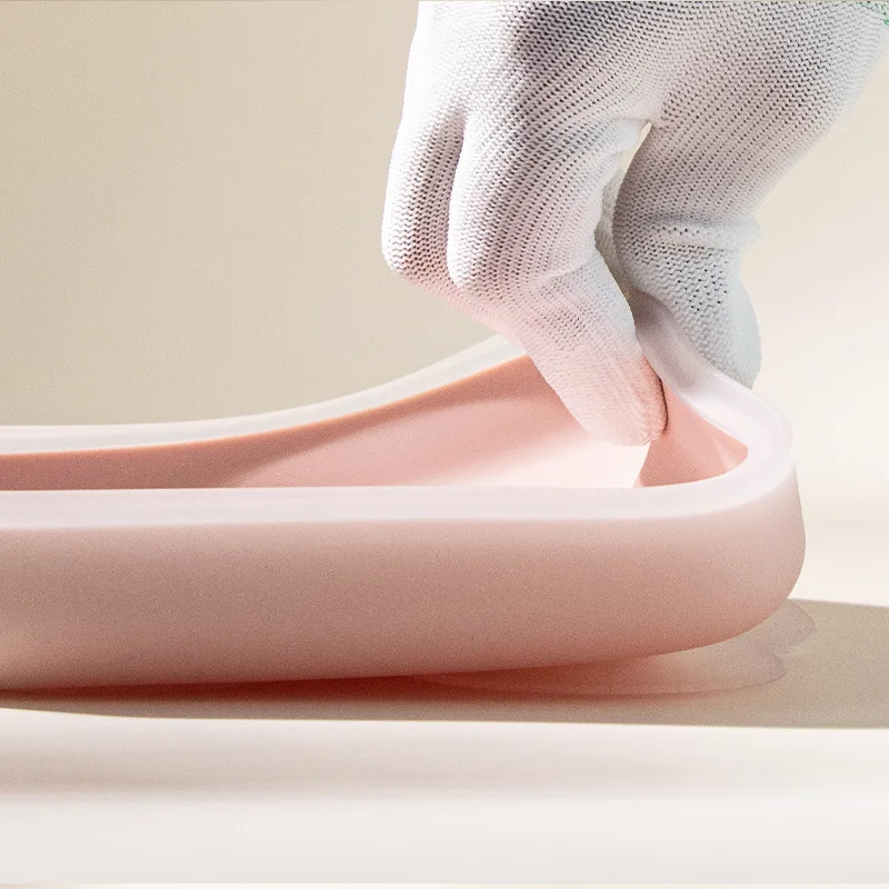 Creative Silica gel Plate Toast Shape Solid Color Flat Silica gel Tableware Breakfast Bread Vegetable Salad Fruit Plates