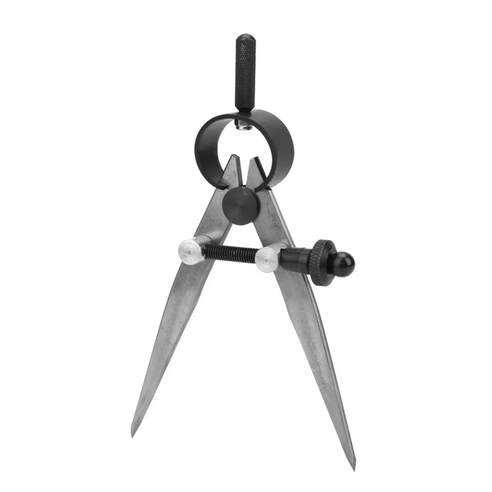 Quenched Leg Wing Divider Caliper Precision Spring Mechanism Carbon steel Leather Craft Compass Pencil Holder Included