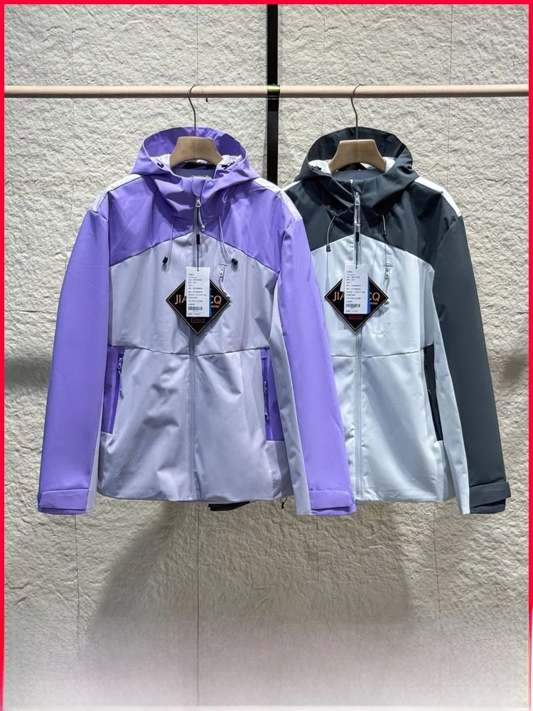 

Women's Outdoor Autumn Winter Soft ell Jaet Windproof Waterproof Hiking Coat Zipper Decorated Stand Fit Long Sve