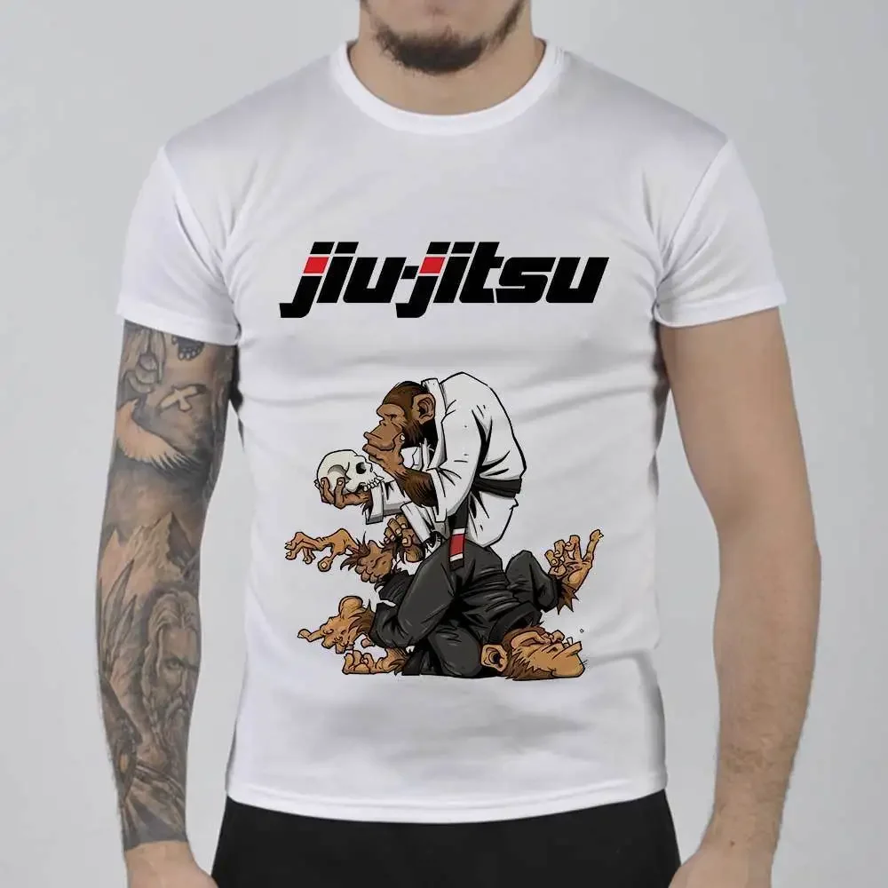 ตลกบราซิล Jiu-Jitsu Sight ศิลปะการต่อสู้ Mens T เสื้อ เสื้อยืดลําลองคอวีแขนสั้นผ้าฝ้าย 100% เสื้อหลวมใหม่ไซส์ S-3XL