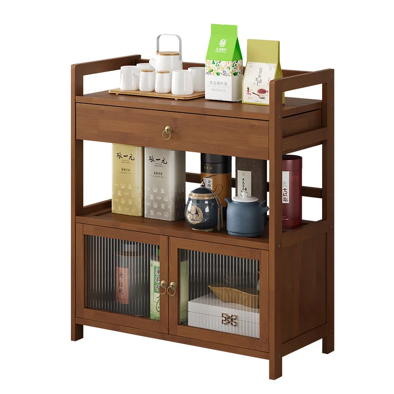 

Tea cabinet Dining side cabinet Non-solid wood removable living room storage locker storage