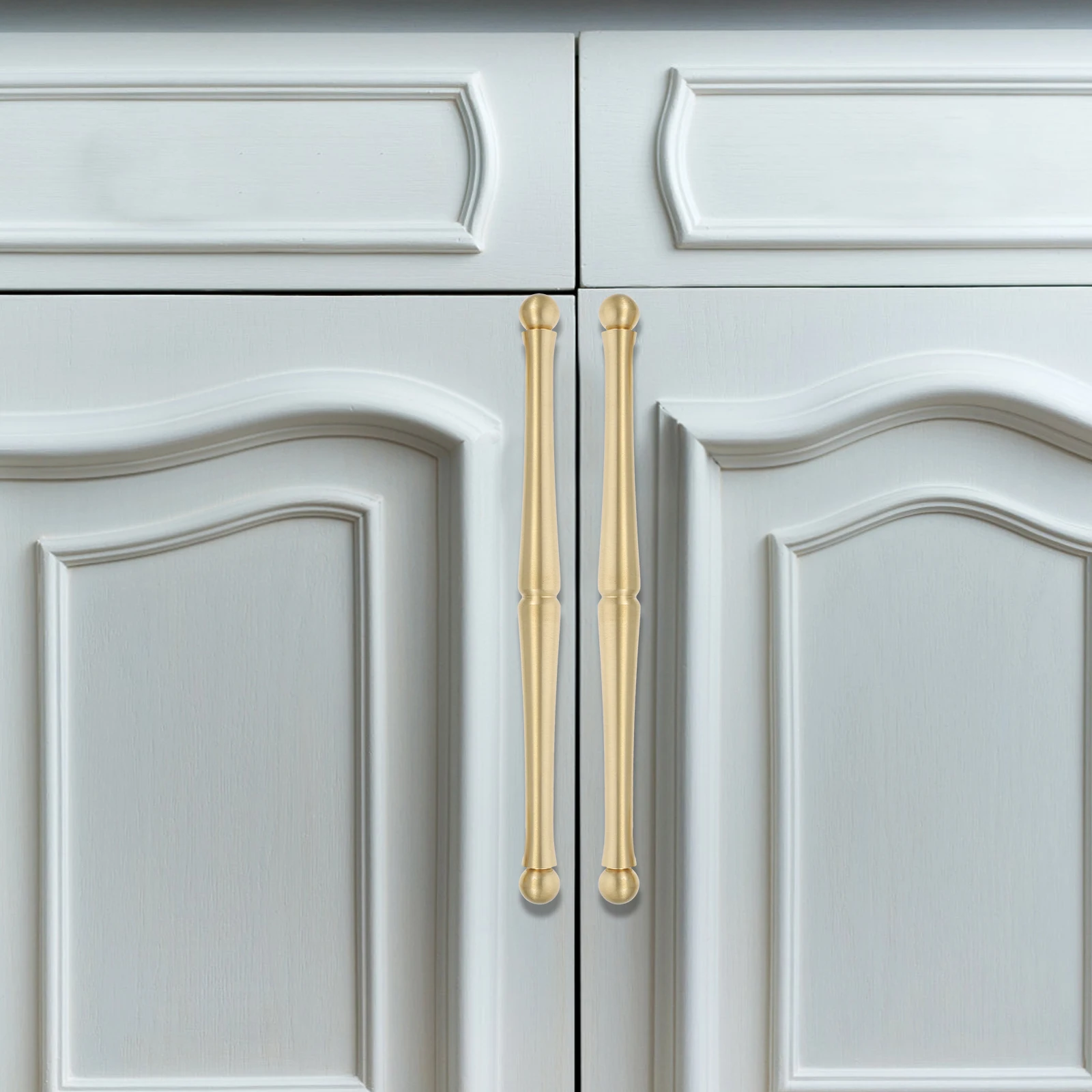 

Copper Drawer Handle Replacement 128Mm Hole Distance Durable Matte Brushed Metal Cabinet Pulls Brass Furniture Handle