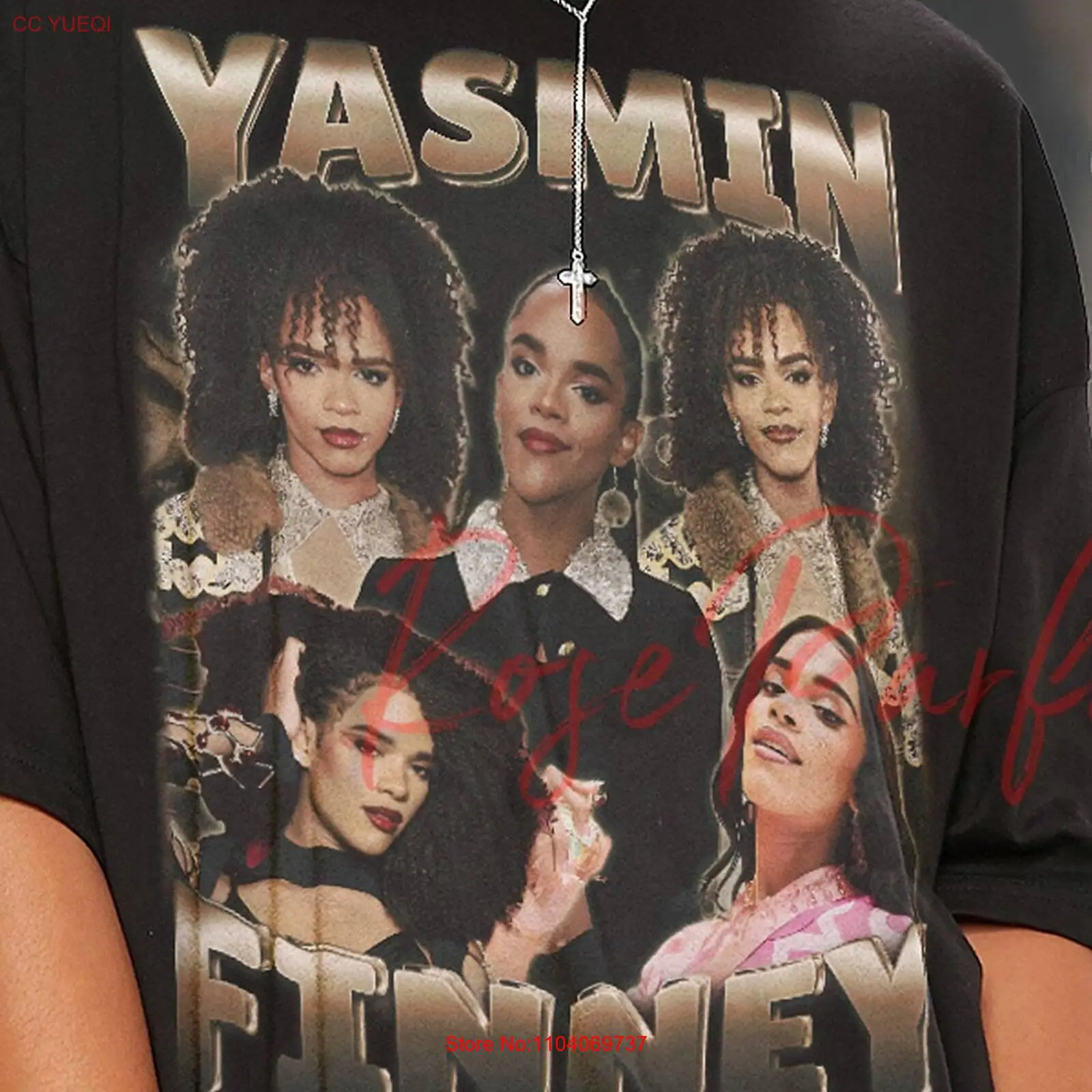 YASMIN FINNEY Retro T-shirt - Yasmin Finney Vintage Tee, Yasmin Finney Long Slee