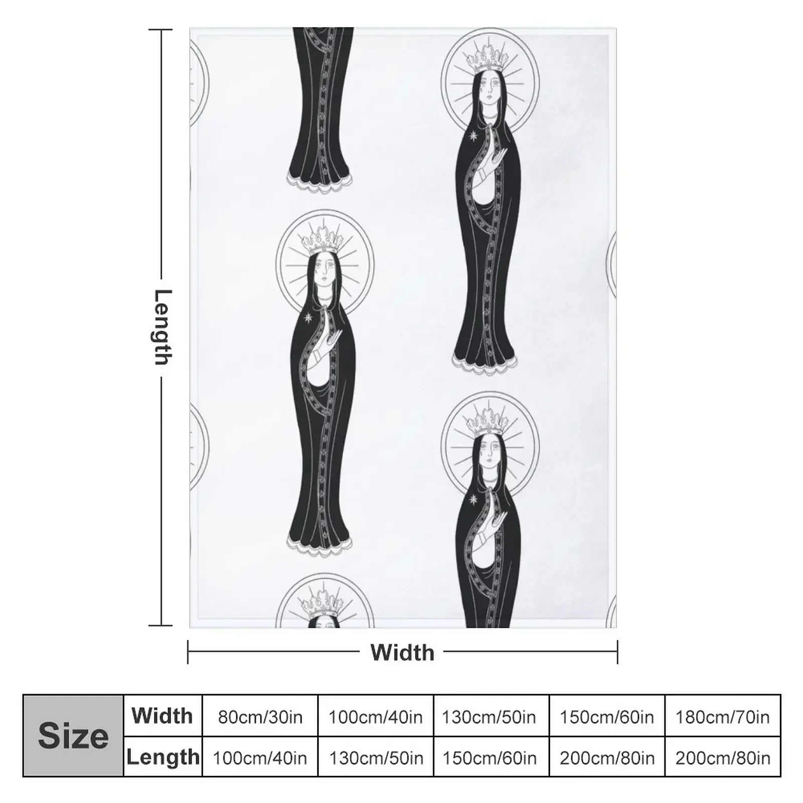 Our Lady of Lourdes 2 Throw Blanket Soft Quilt Luxury St Bed Blankets