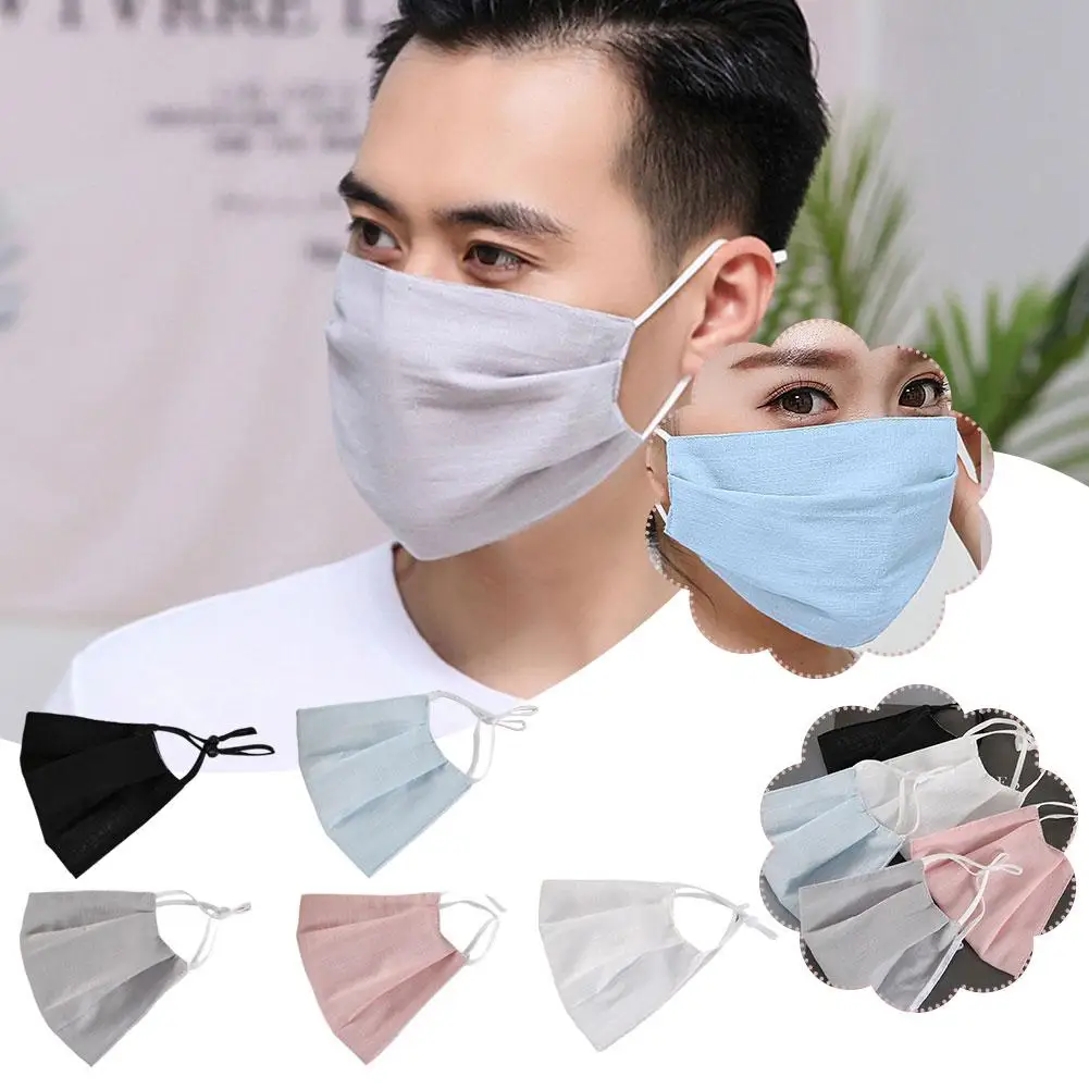 Maschera protettiva in tessuto lavabile per donna uomo Copertura per il viso in garza traspirante riutilizzabile con passanti di protezione per le orecchie regolabili