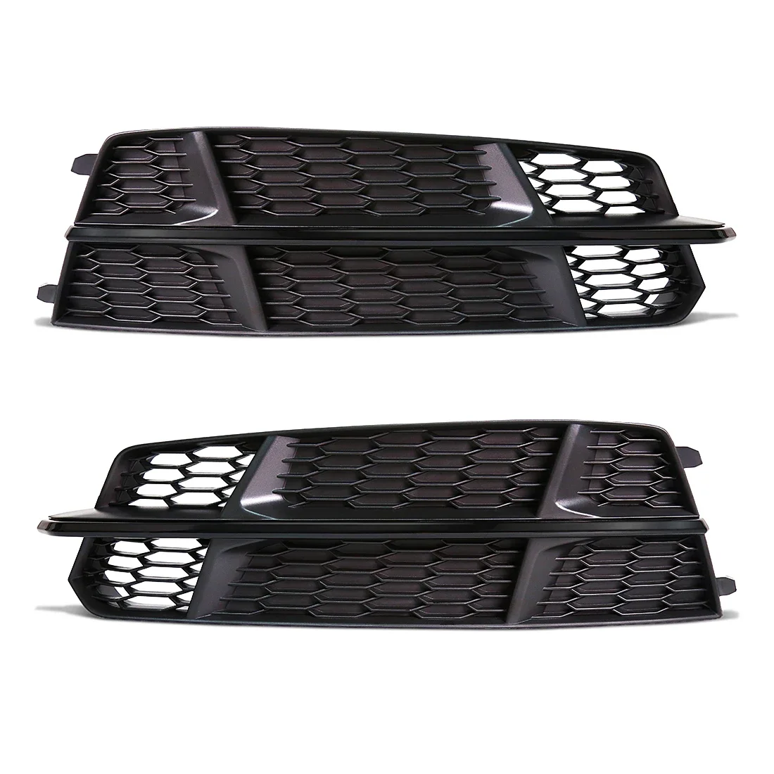 2pcs Car Front Bumper Light Cover For Audi A6 C7 A6L S-Line 2015 2016 2017 2018 Fog Lamp Honeycomb Hex Grill 4G0807681AN