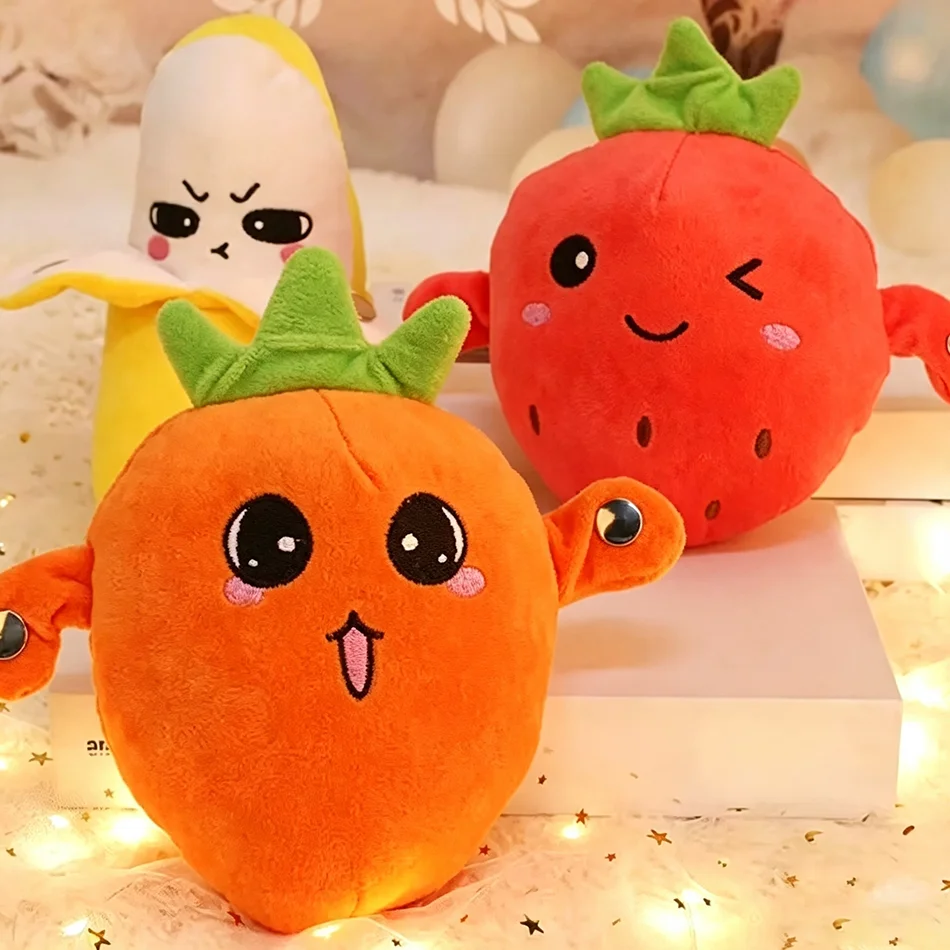 Banana Fruit Induction Beat Toy Creative Music Dolls Kawaii Parent-child Toys Sensory Party Game Collectible Toy