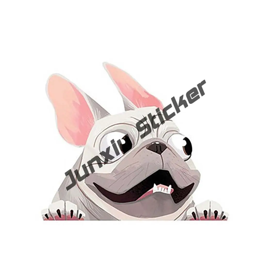 Calcomanía holográfica de Bulldog Francés, pegatina de parachoques de raza con patas de perro, para ordenadores portátiles, vasos, ventanas, coches, camiones, decoración de paredes