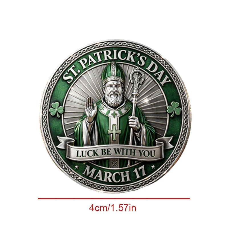 St. Patrick’s Day Challenge Coin Irish Faith and Fortune Challenge Coin Lucky Irish Faith and Fortune Souvenir Gift