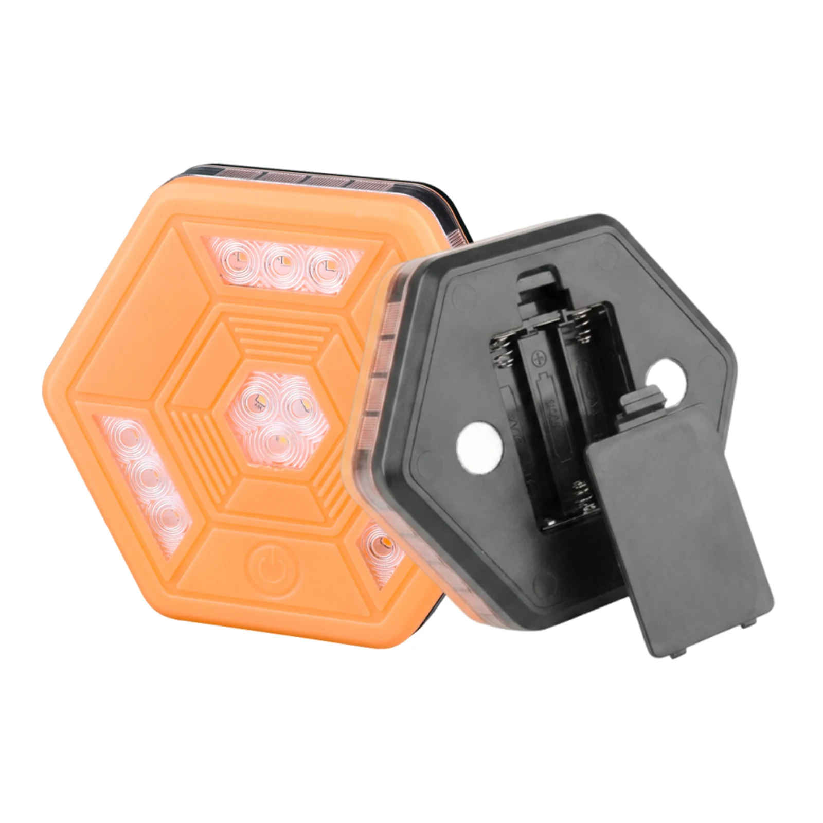 Orange LED Magnetic Road Flare Warning Light IP67 Waterproof Truck Warning Taillights Multifunctional for Truck/Road RV Vehicle