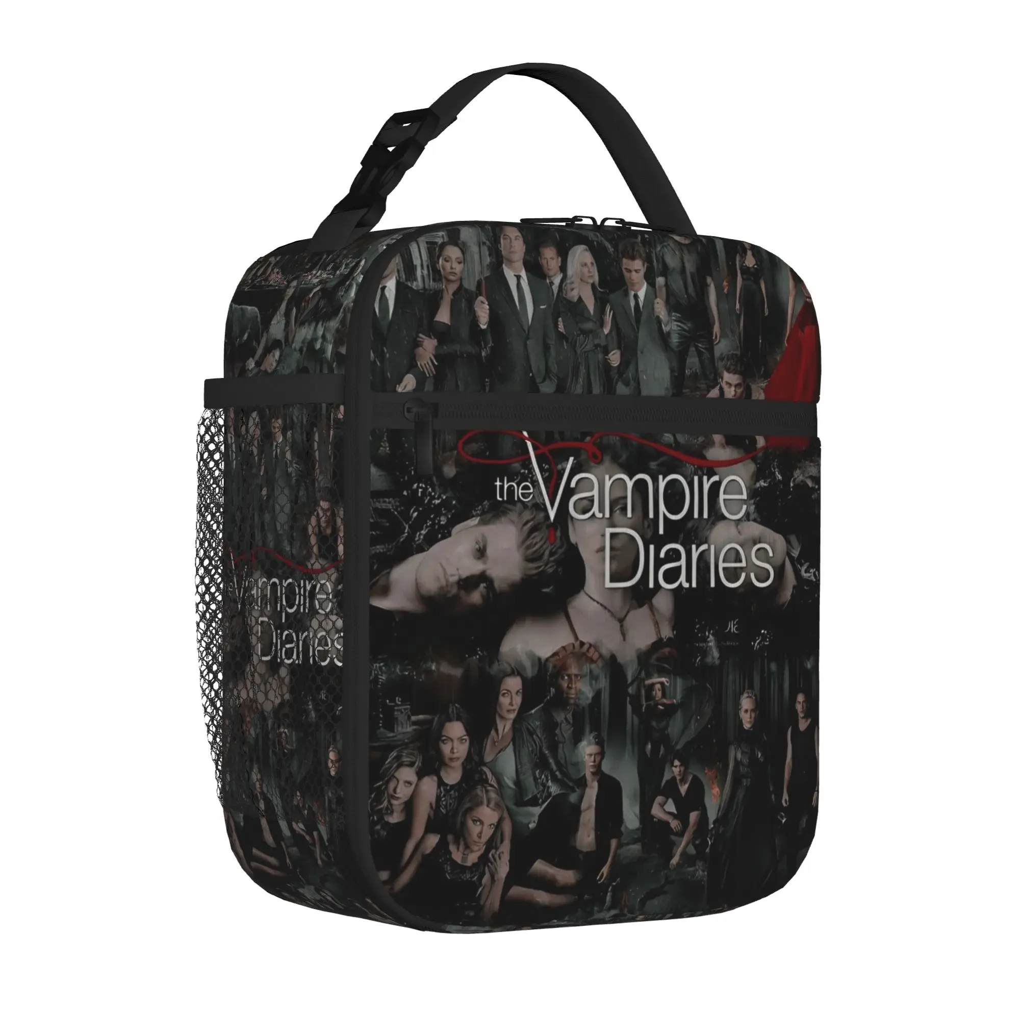 Lunch Boxes The Vampire Diaries Collage TV Series Lunch Container Harajuku Cooler Thermal Lunch Box For Work
