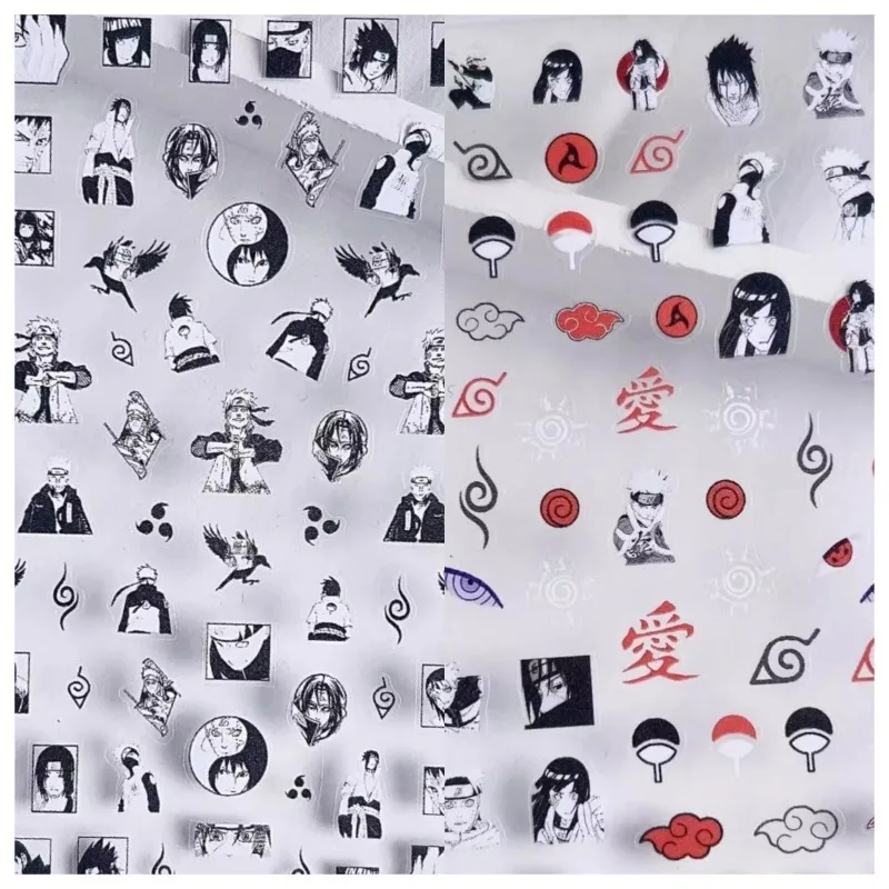 ناروتو ملصقات الأظافر اوزوماكي ناروتو هاتاكي كاكاشي أنيمي الطرفية الإغاثة CP سلسلة ذات علامة تجارية مشتركة لتقوم بها بنفسك كأس جراب هاتف ملصق