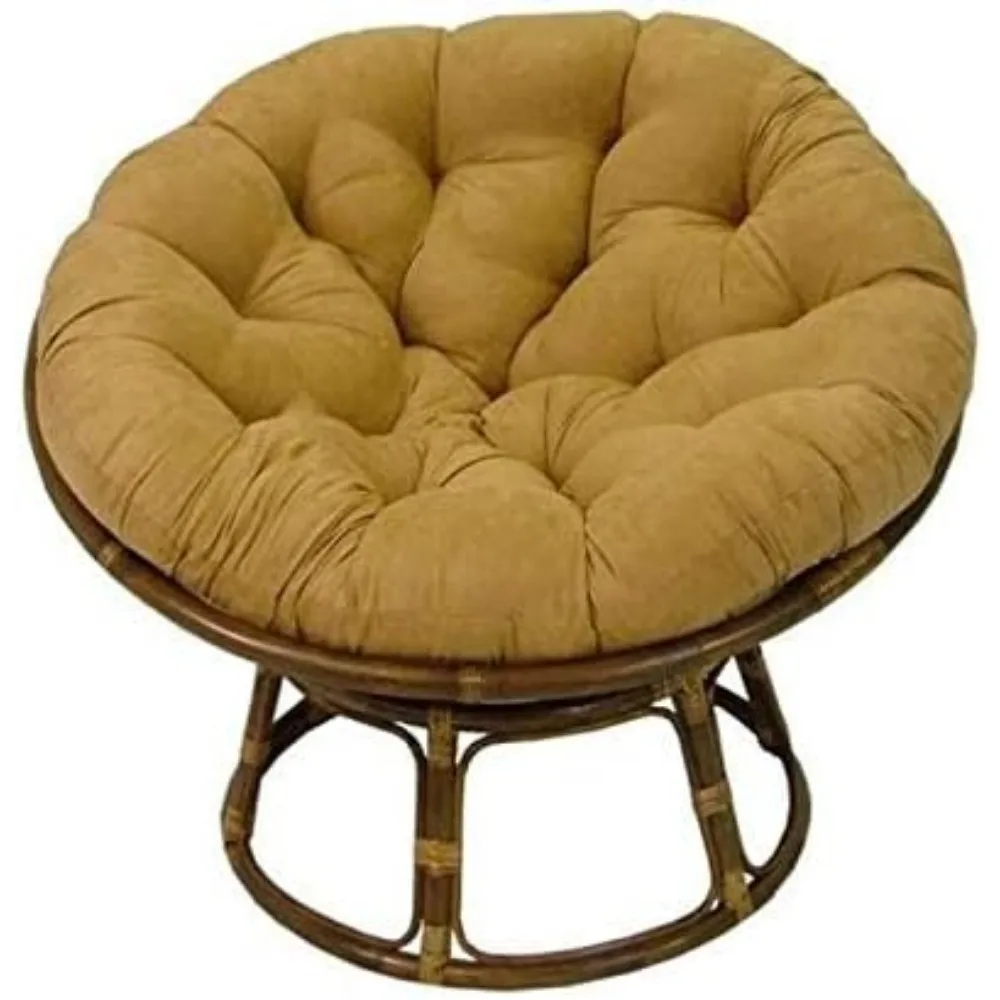 وسادة كرسي باباسان من الألياف الدقيقة، قطعة واحدة، لون جافا، إضافة ديكور منزلي مريح وأنيق