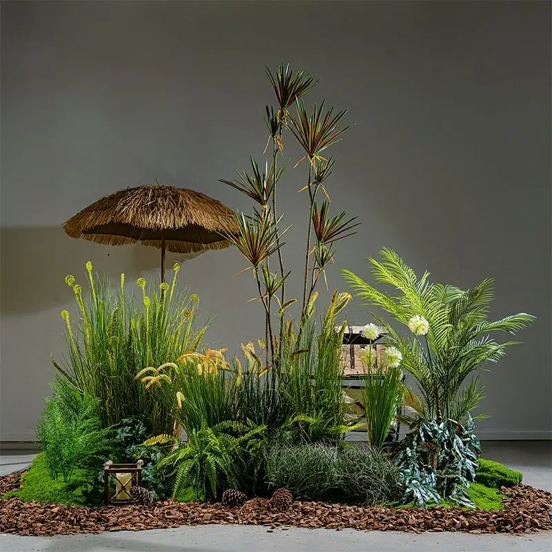 التخييم محاكاة الرياح النباتات الخضراء المناظر الطبيعية مزيج النبات داخلي الطحلب الزخرفية زخرفة #4