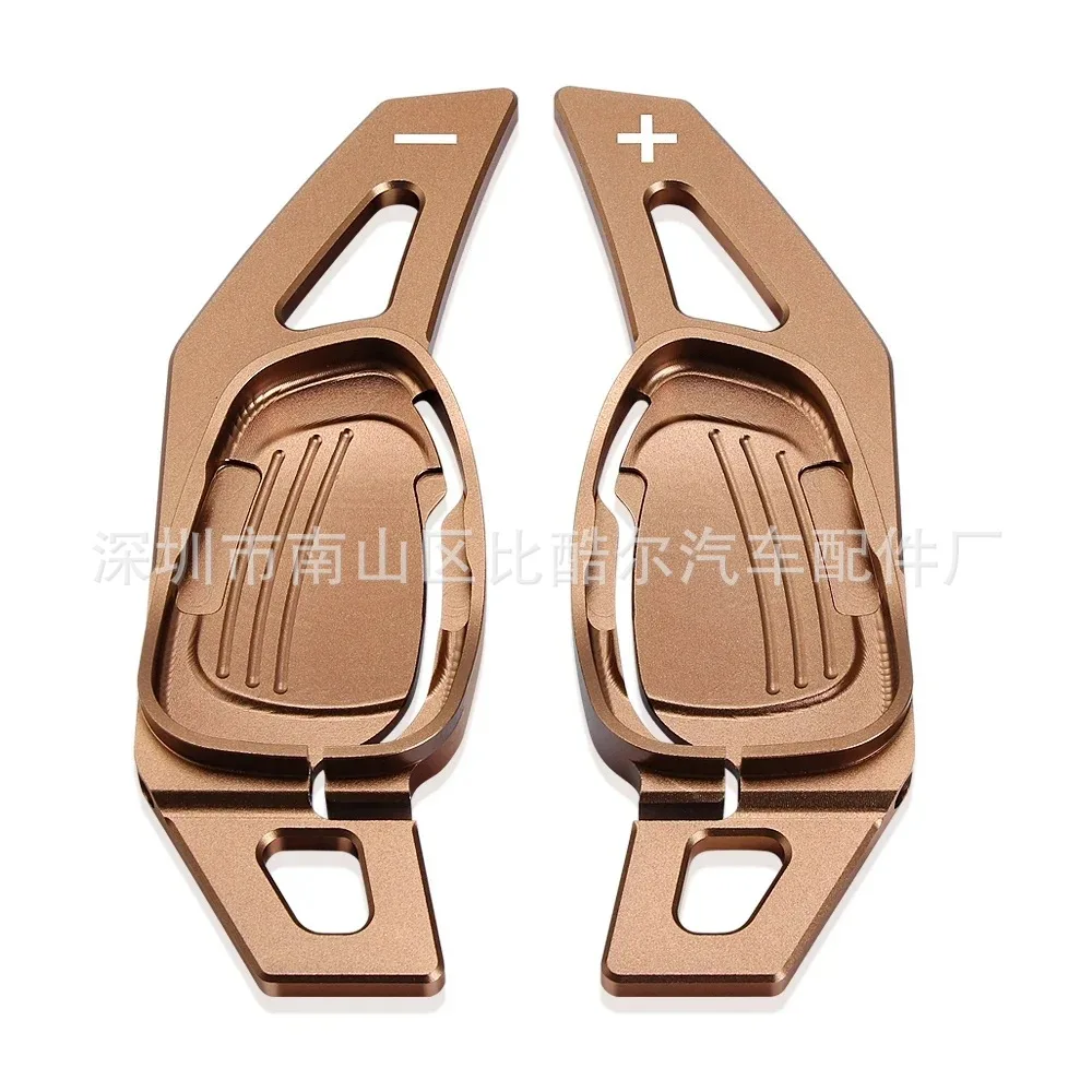 For Seat Leon Cupra FR Formentor Leon 2021 2022 2023 Steering Wheel Aluminum Alloy Brown Shift Paddles Interior Accessories