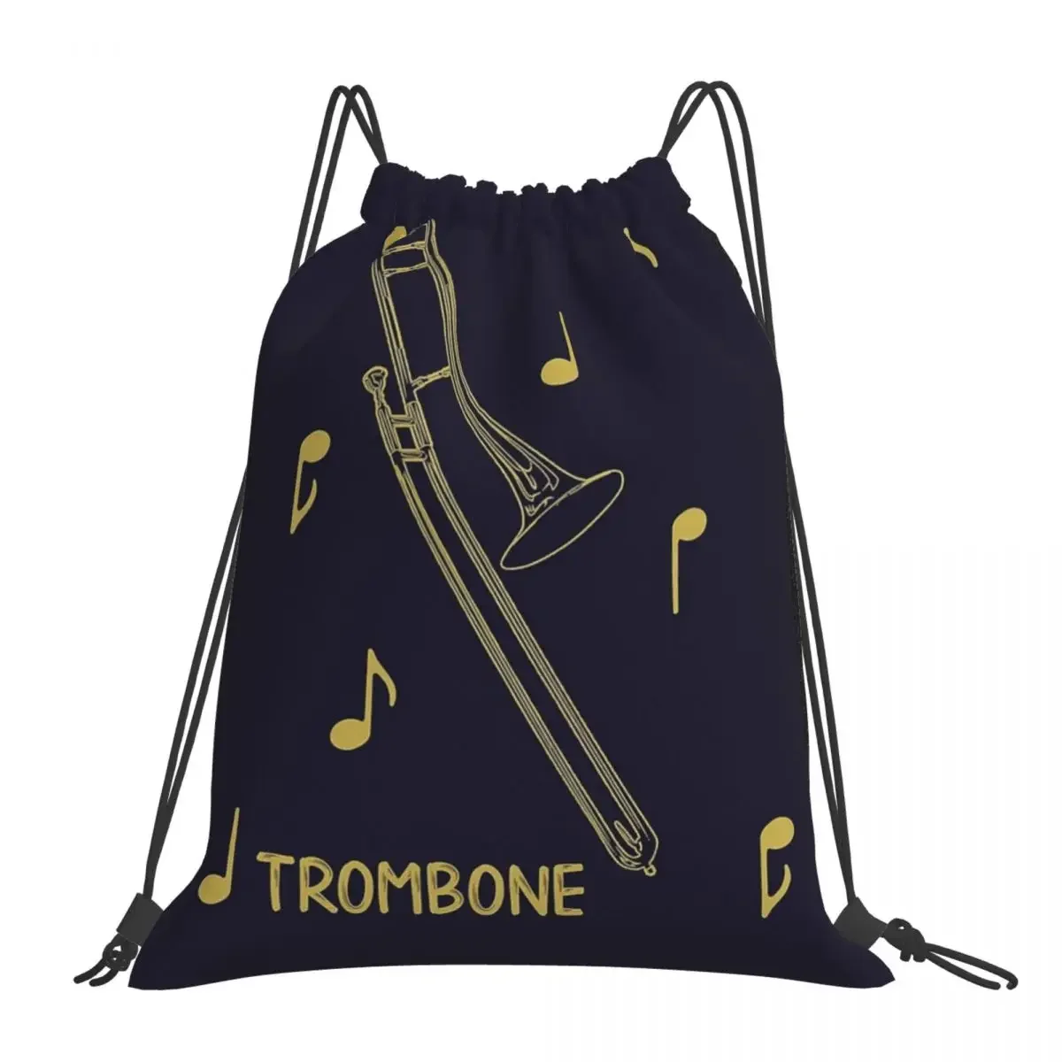 

Musical Trombone Backpacks Multi-function Portable Drawstring Bags Drawstring Bundle Pocket Sports Bag BookBag For Man Woman