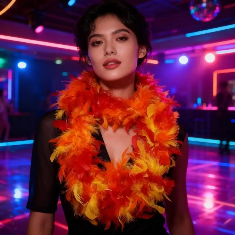 39BD Boas penas peru, 2 jardas Chandelle penas boas cachecol para mulheres dançando festa casamento cosplay decorações