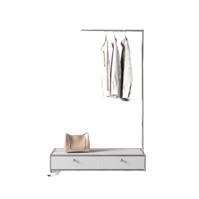 Modular cabinet coat rack, simple floor type, hanger with wheels, movable household clothes rack