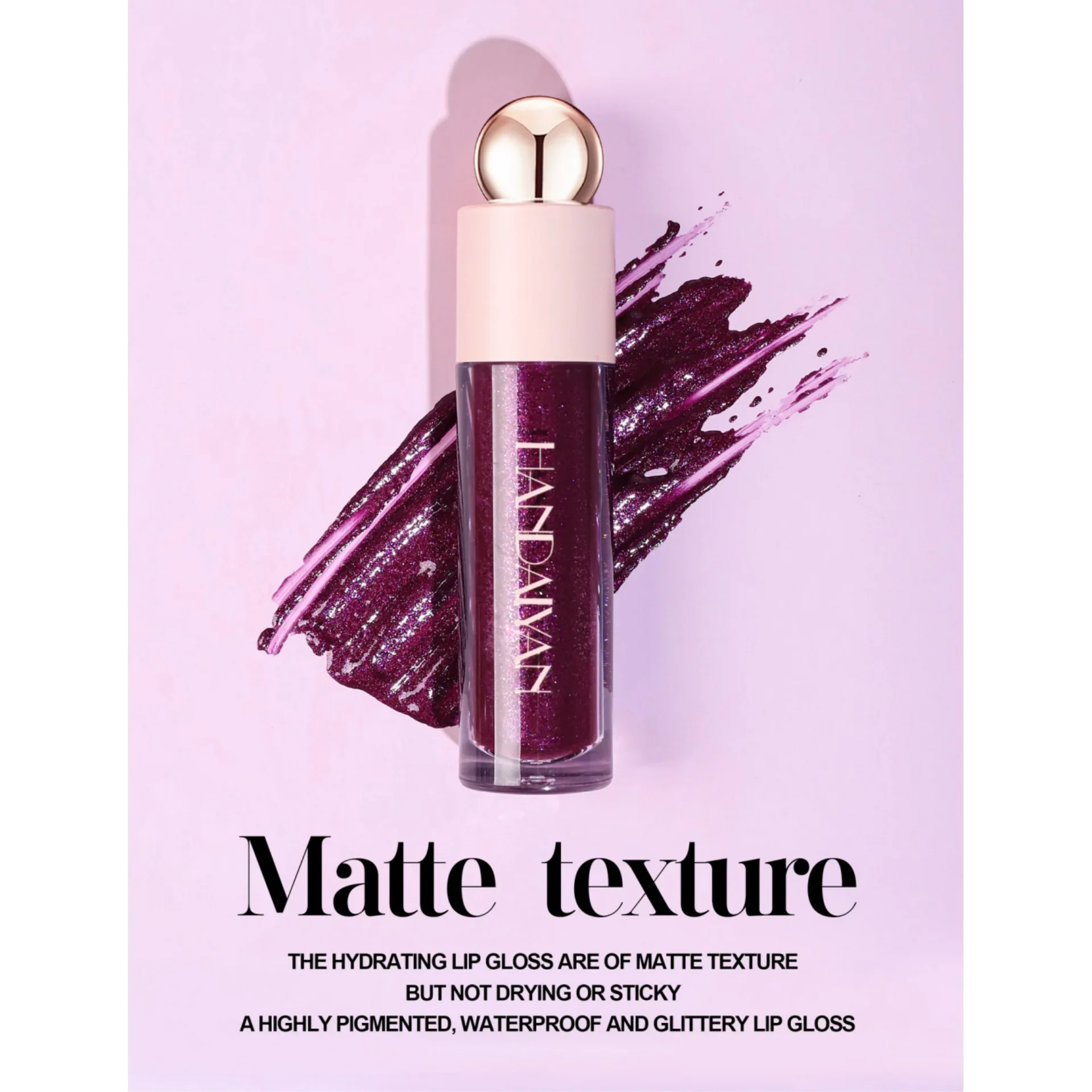 Brillo de labios brillante de diamante de 8 colores, taza antiadherente resistente al agua, lápiz labial líquido, terciopelo mate, brillo de labios hidratante, maquillaje