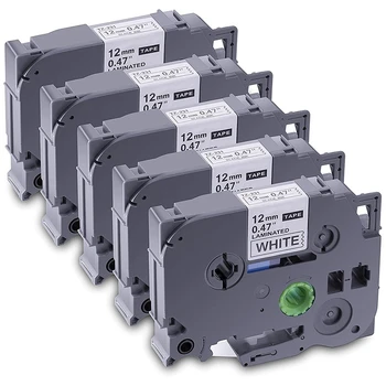 Nastro per etichettatrice da 5 pezzi per nastro per etichettatrice P-Press laminato TZe-231 -231, per modello PT D200 D210 H100 1880