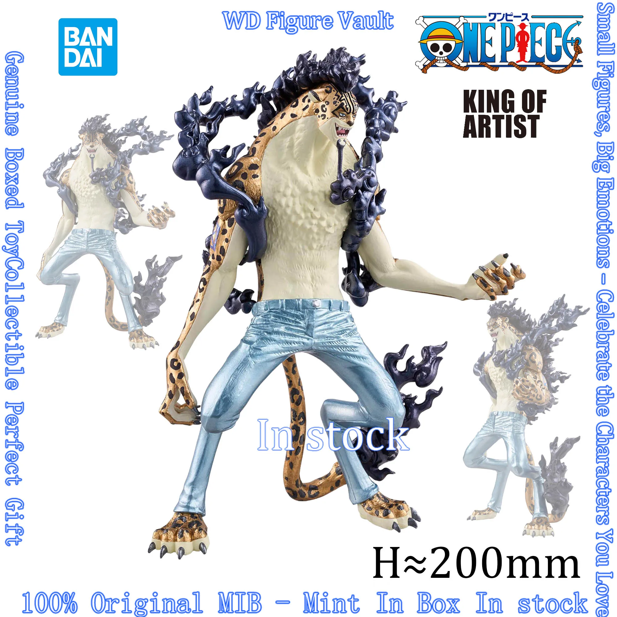 En stock, figura oficial de Bandai de One Piece KING OF ARTIST ROB LUCCI Awakening-SPECIAL ver., modelo de anime, juguete original en caja, regalo.