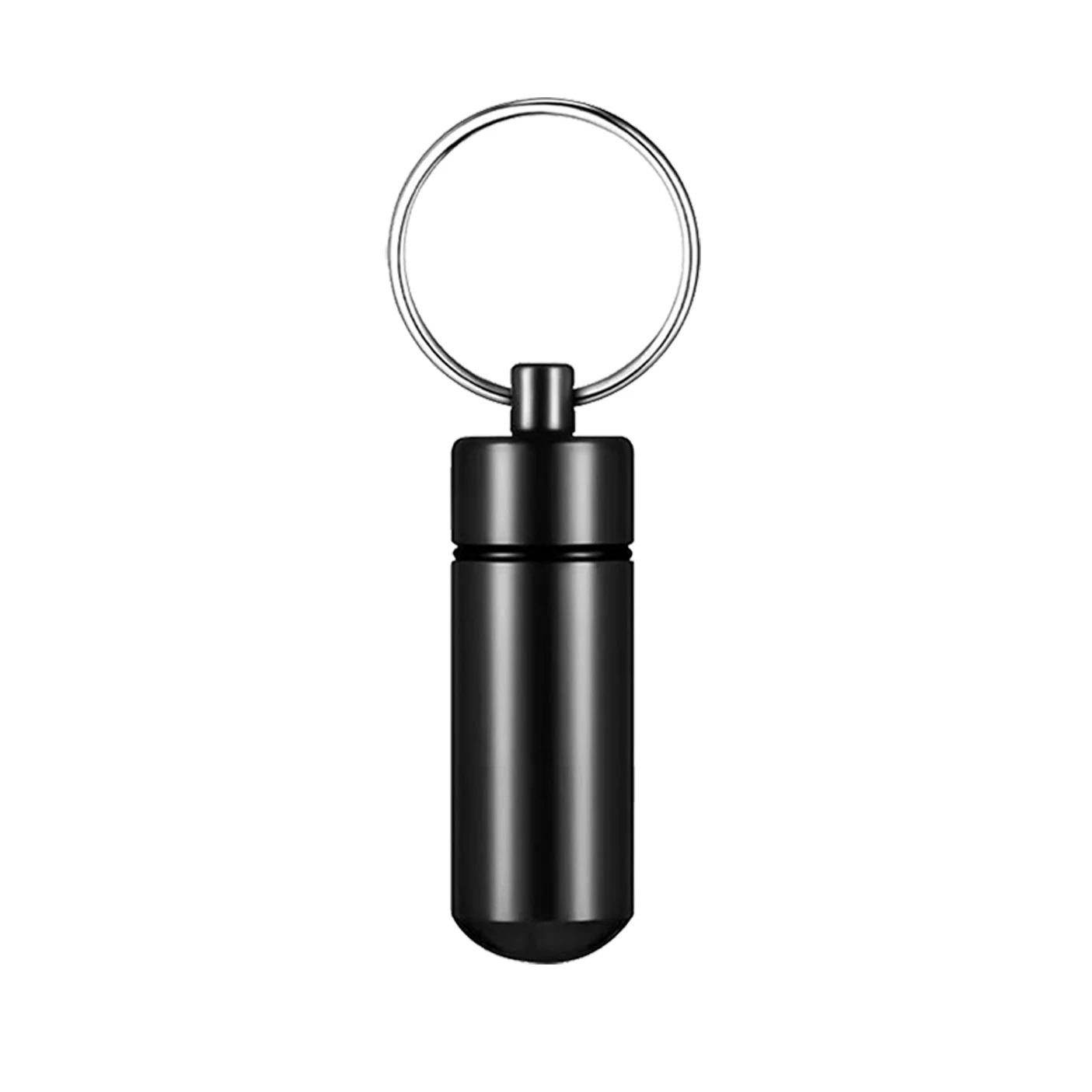 NONE 90 Stück Mini-Pillendose, Schlüsselanhänger, wasserdicht, Aluminium, Geocaching-Behälter, Rohr für Outdoor, Camping, Reisen 7