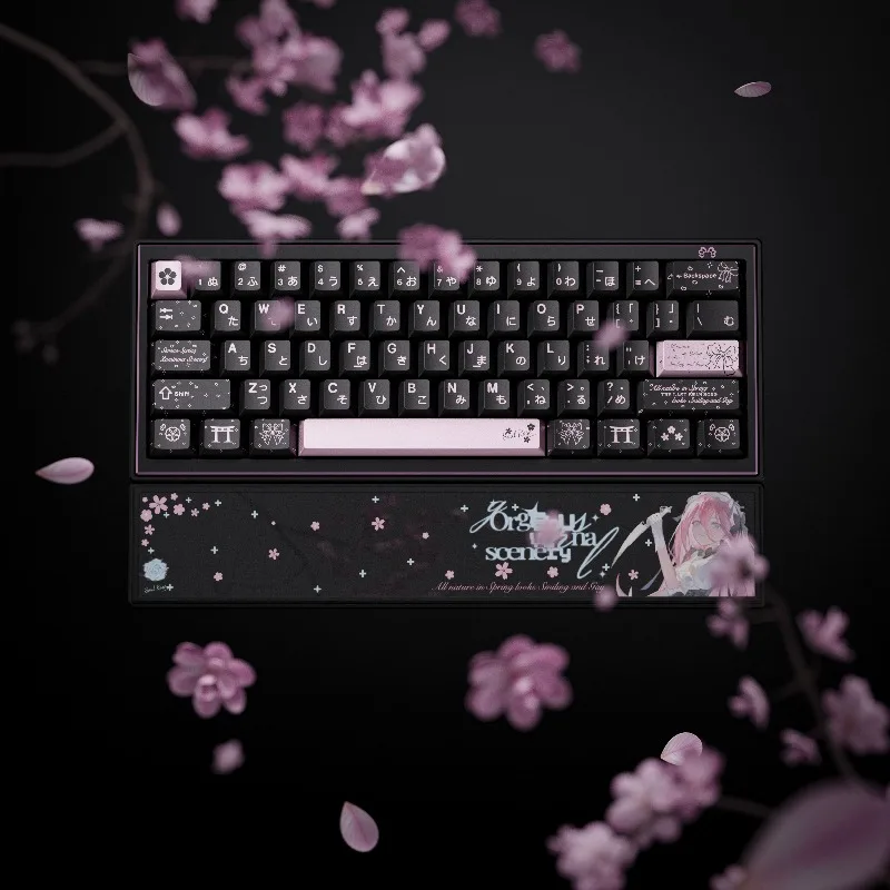 

Spring's Mild Radiance R2 Theme Keycaps Set Customized Cherry Profile Keyboard Caps for Gaming Mechanical Keyboard Accessories