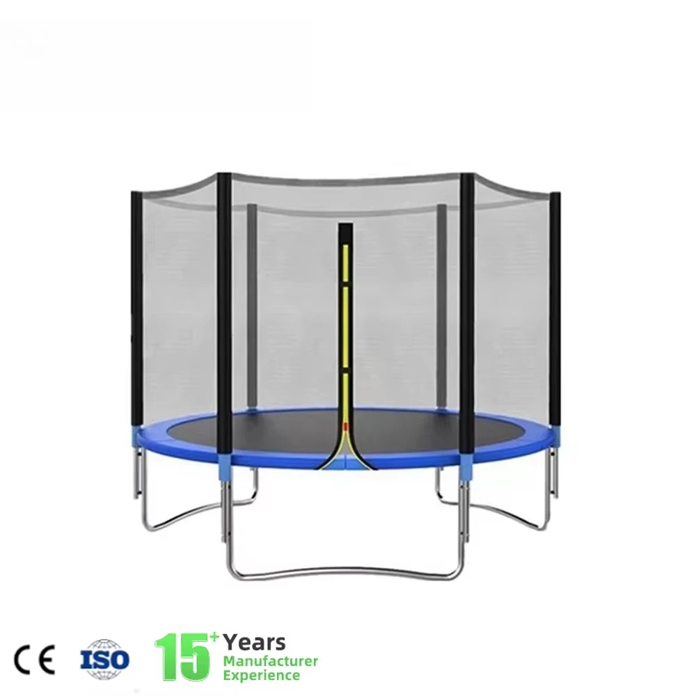 Cheap Customized Wholesale  Big Garden Round Outdoor Trampoline With Enclosure Safety Net