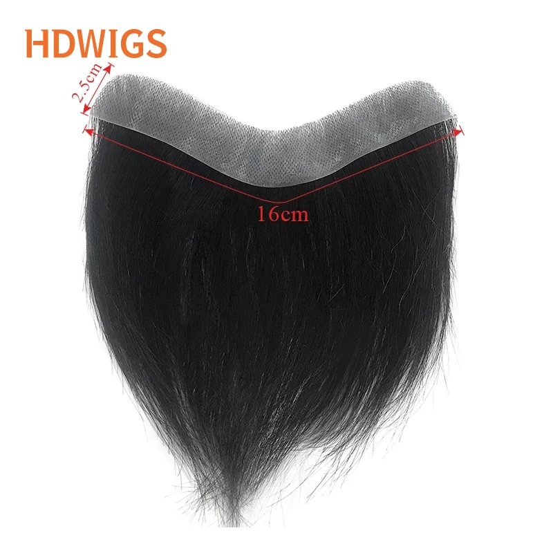 Straight Human Hair Wigs for Men Vloop Male Hairline Vstye Front Hairpiece Thin Skin Full PU Capillary Prothesis Natural Color