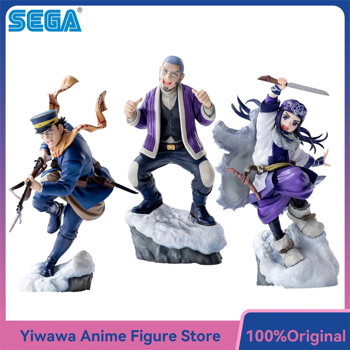

Newest SEGA Asirpa Sugimoto Saichi Shiraishi Yoshitake Anime Figures Golden Kamuy Original Model Toys Fine Collectible Ornaments