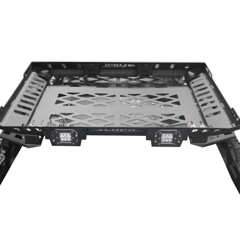

Modification Universal Adjustable Truck Bed Rack Roll Bar with Red Light&2x LED Work Lamp Bar for Pick up Truck