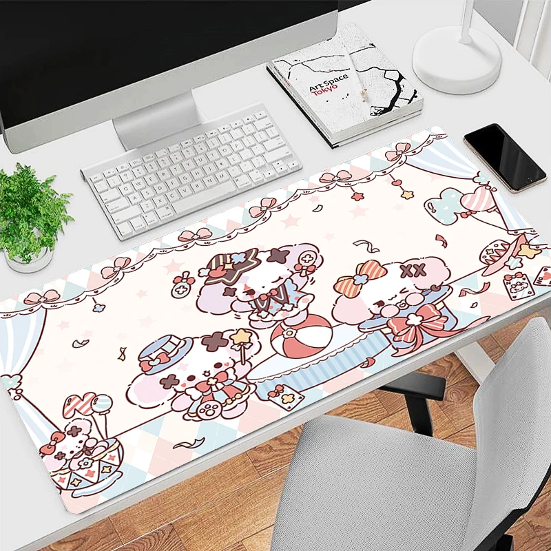 Pink Cute Dog Mouse Pad Office PC Anime Cartoon Game Cabinet Keyboard Mousepad Laptop Gaming Accessories Kawaii Desk Mat Carpet