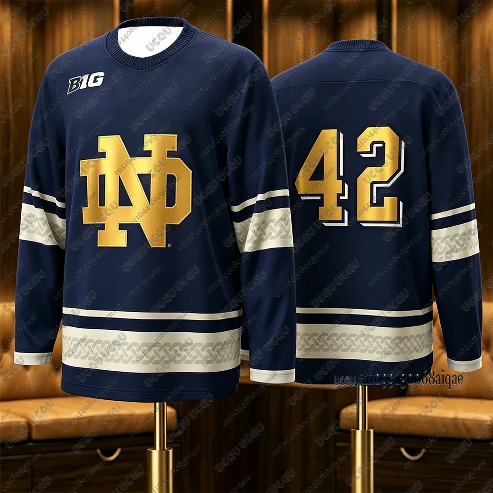 Autumn Winter New Ice Hockey Jerseys For Adult/Kids Notre Dame Fighting Irish Hockey Jerseys Sports Long Sleeve Kids Jerseys - view 3