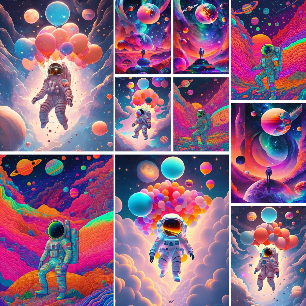 숫자 별 프레임리스 DIY 페인팅, 워터 타운 풍경 채색, 아크릴 캔버스 벽 아트, 그림 홈 장식, 40x50cm