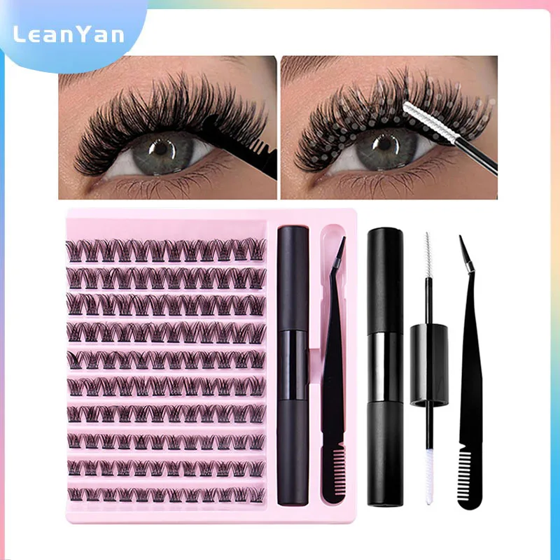 

High Quality Looks Natural False Eye Lash Extension Kit DlY Makeup Eyelashes