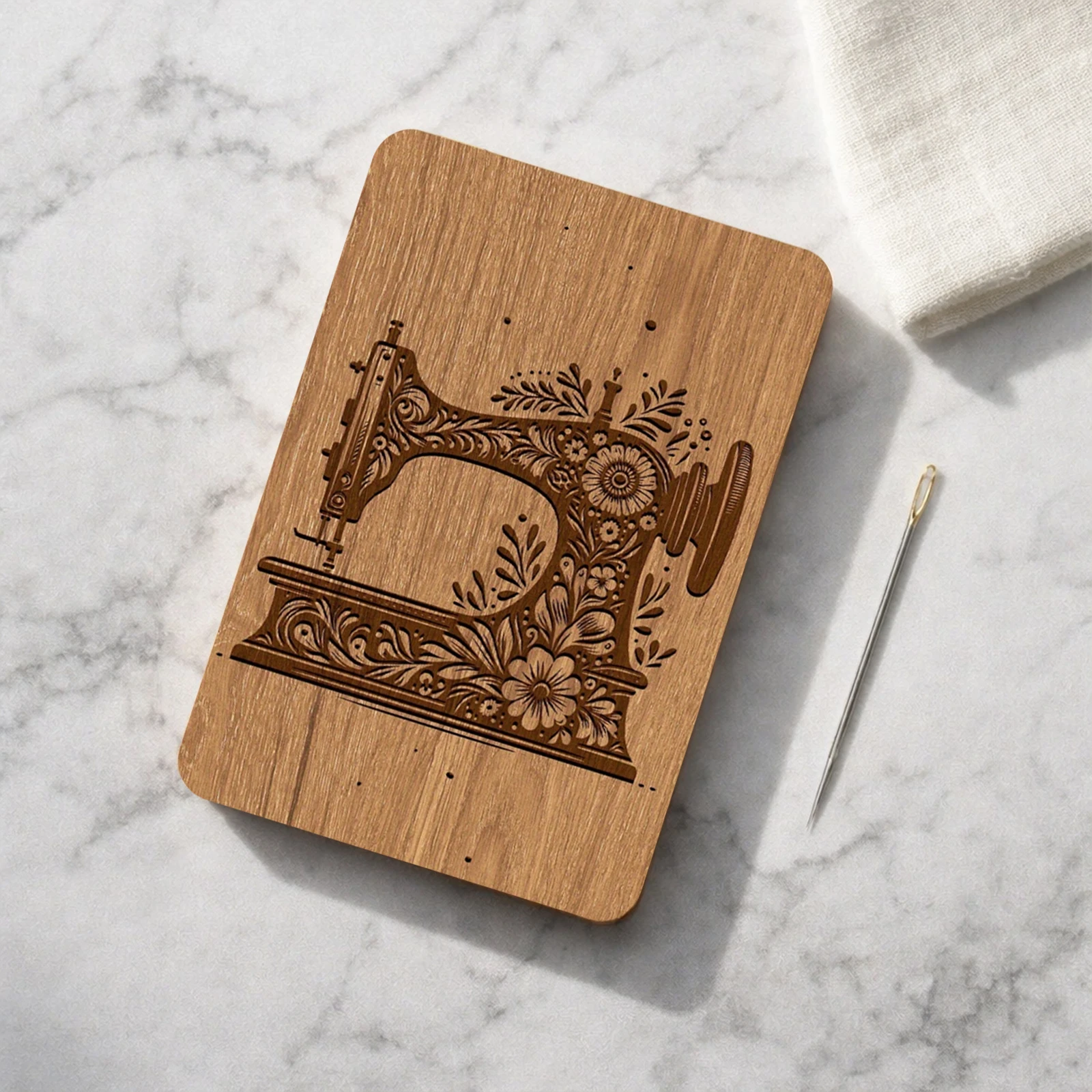 Wooden Needle Box Built-in Strong Magnet Needle Storage Holder with Lid Pin Organizer for Quilters Sewers Craft Supplies Gift