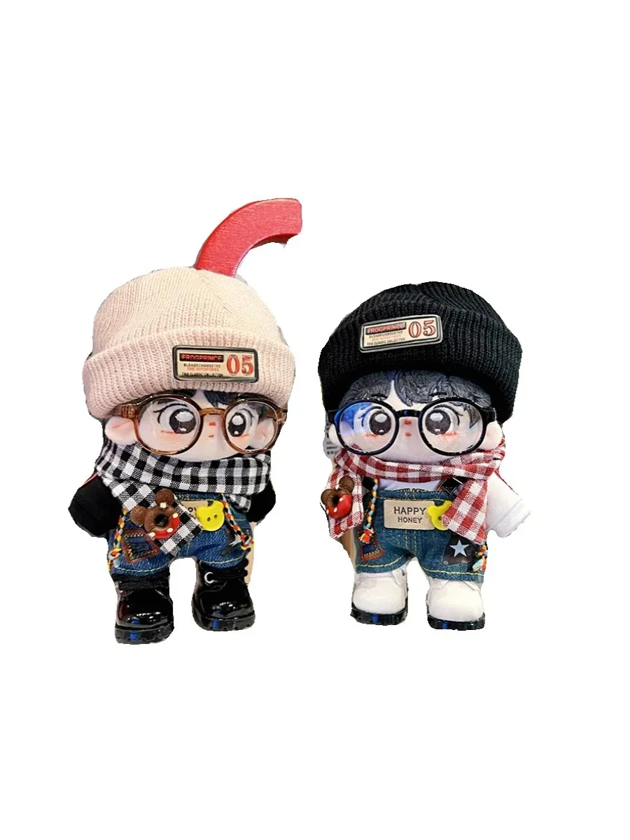 بدلة بغطاء رأس رائعة وسيم باللون الأبيض والأسود للأولاد ، ملابس دمية من القطيفة ، هدية ملابس غير رسمية ، موضة الخريف ، 10 *