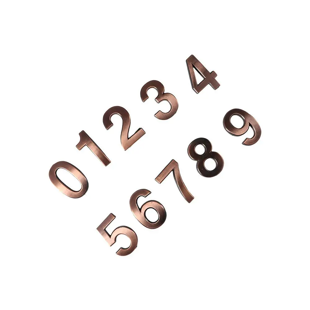 Bronze 0-9 Building Apartment House  Hotel Plaque Digital Sticker Number Sticker Door  Address Digits Plate Sign