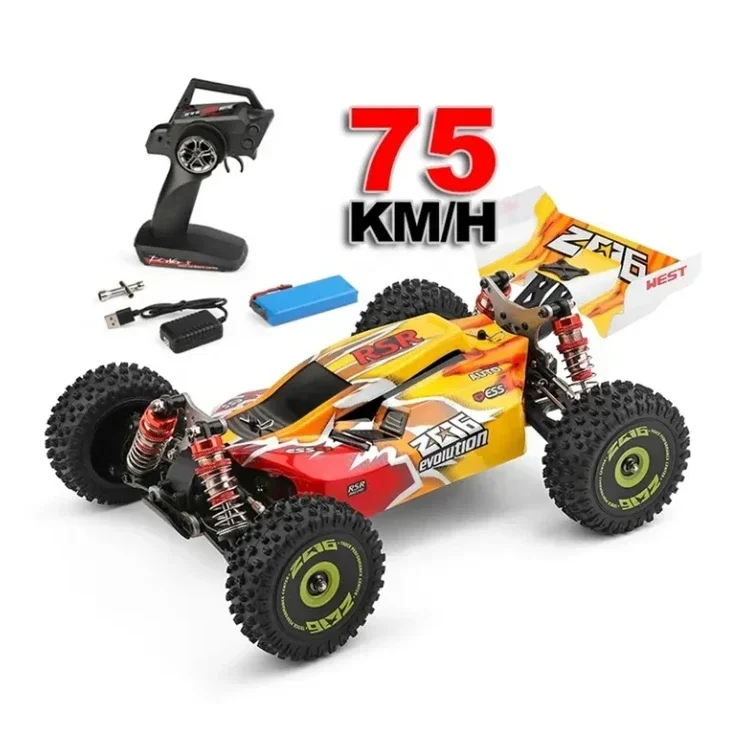 신제품 WLToys 144010 RC 자동차 1:14 전기 브러시리스 모터 레이싱 카 장난감 RC 크롤러 75km/h 고속 브러시리스 RC 자동차