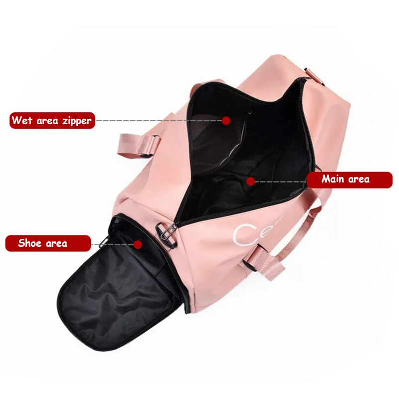 Large Sports Gym Fitness Bags for Man Female Travel Yoga Shoes Handbag Luggage Waterproof Shoulder Women\'S Duffel Bags Suitcase