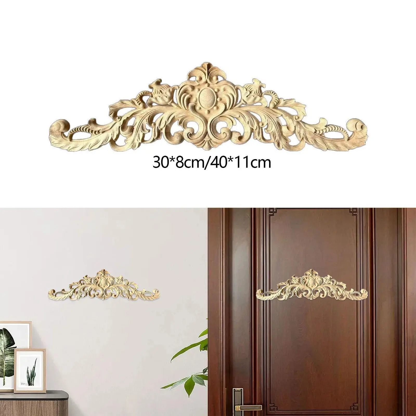 Carved Wood Applique for Furniture Decoration, Wooden Applique, Carved Corner Sticker for Staircase