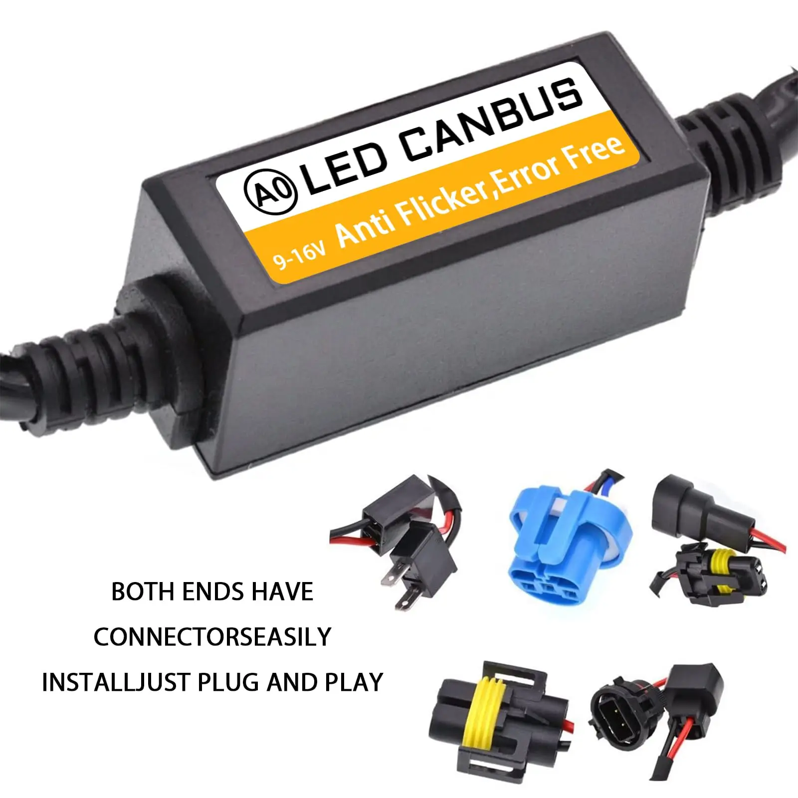 2pcs H4/H7/H8/H11 9005/9006/9012 Automotive Car LED Headlight Decoder LED Filter and Error Canceler (Anti-Flicker)