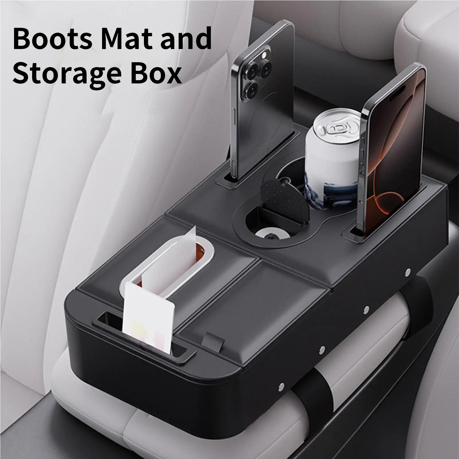 

Чехол на подлокотник для автомобиля, многофункциональная подушка на подлокотник из искусственной кожи с подстаканником, подушка для подлокотника, подушечки-усилители для автомобилей