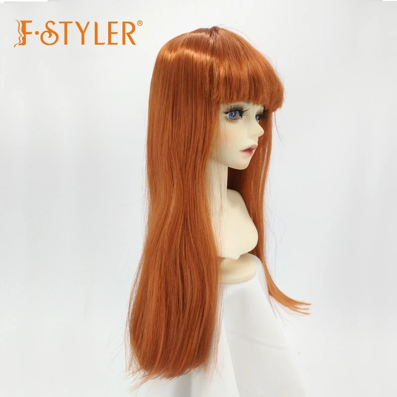 FStyler Doll Wig Bangs Long Straight BJD Doll Soft Synthetic Mohair Various Colors Hair Doll Accessories Customizatio1/3 1/4 1/6