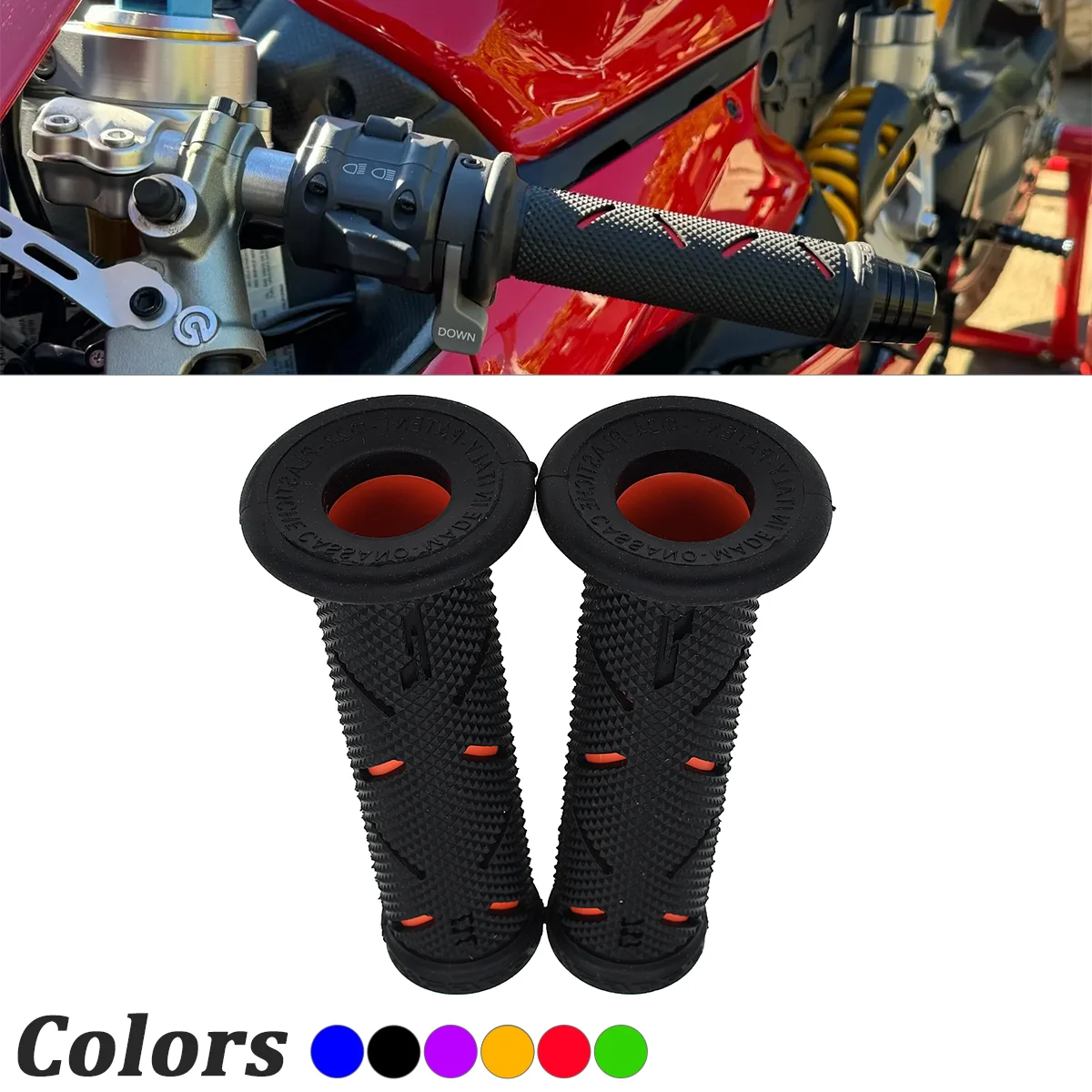 

Off-road motorcycle rubber handle non-slip wear-resistant high quality durable suitable for a variety of motorcycle accessories